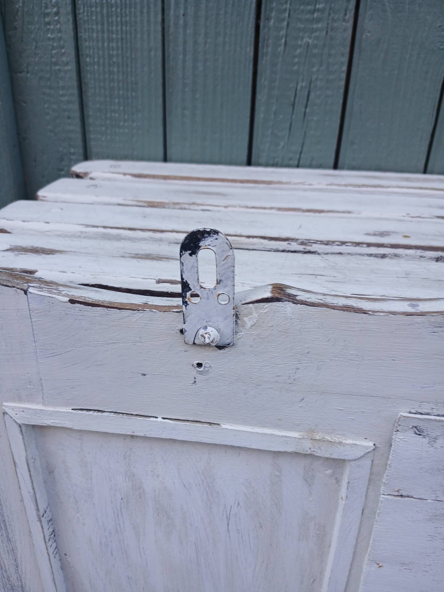 Vintage wooden wall coat rack
