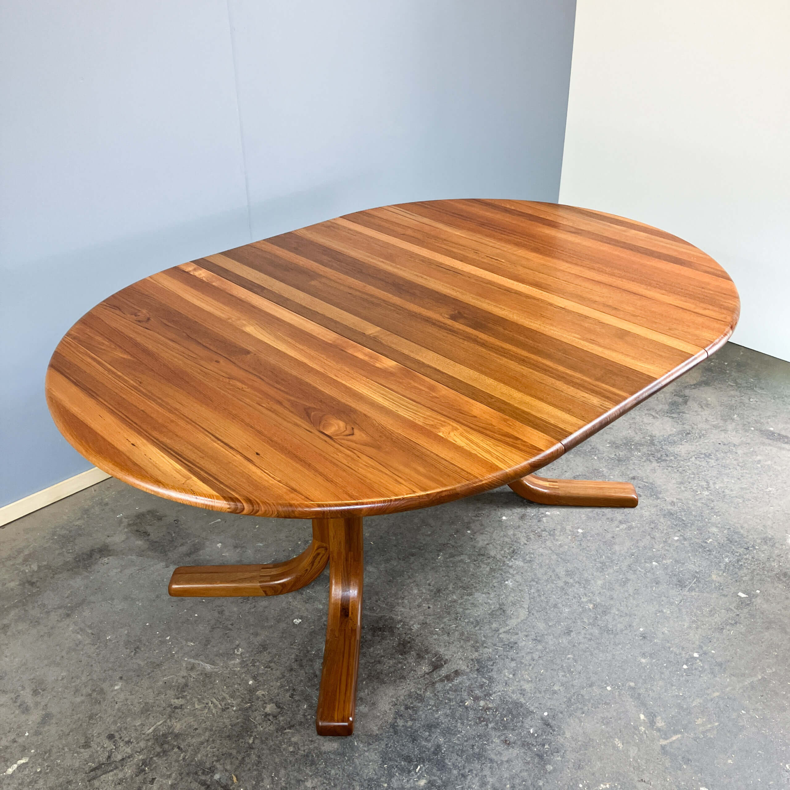 Extendable dining table by Mikael Laursen, solid teak, 1960s