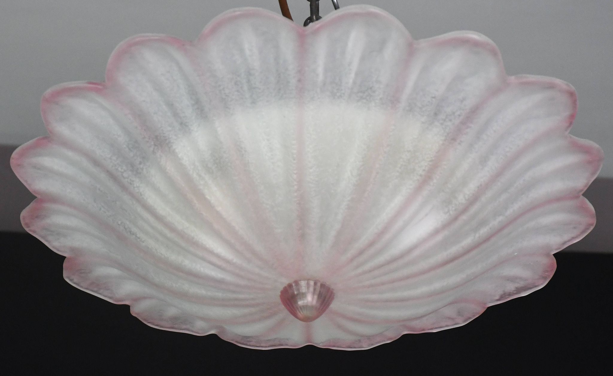 Precious Italian pink Murano glass ceiling fixture, Murano, 1970