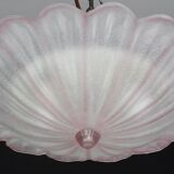 Precious Italian pink Murano glass ceiling fixture, Murano, 1970