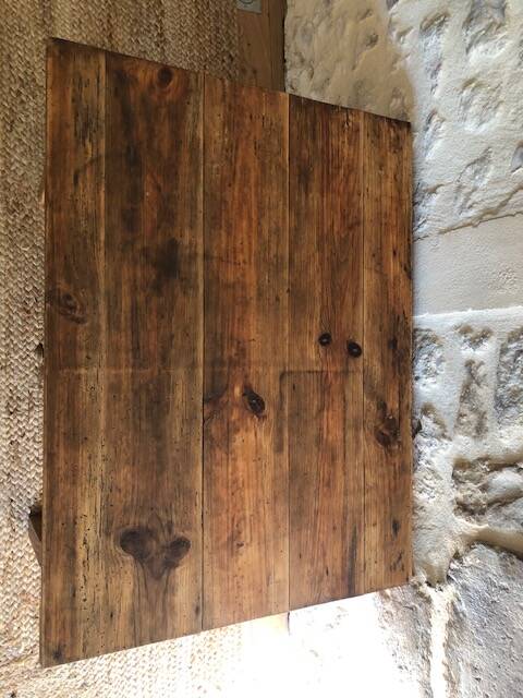 Wooden farmhouse coffee table