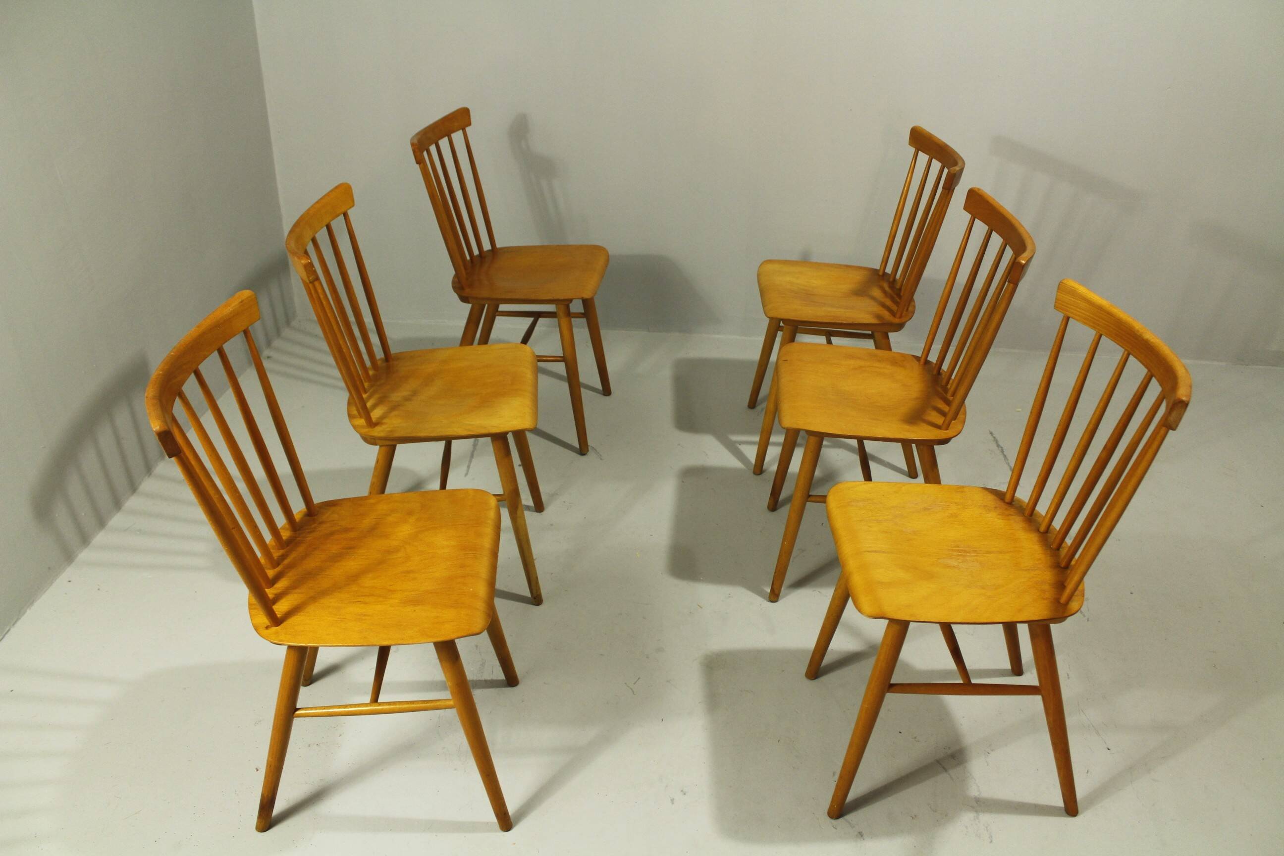 Bistro Chairs from Ton, 1970s, Set of 6
