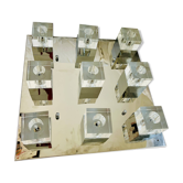 Vintage luminaire – 9 cubes Lucite & Chrome – 1970s – Market Set S