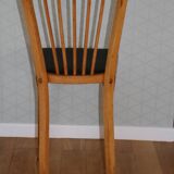 Baumann n°12 black skai chair, light beech