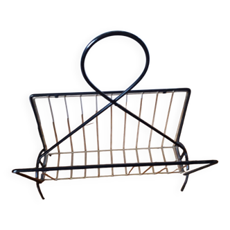 Metal magazine rack from the 50s