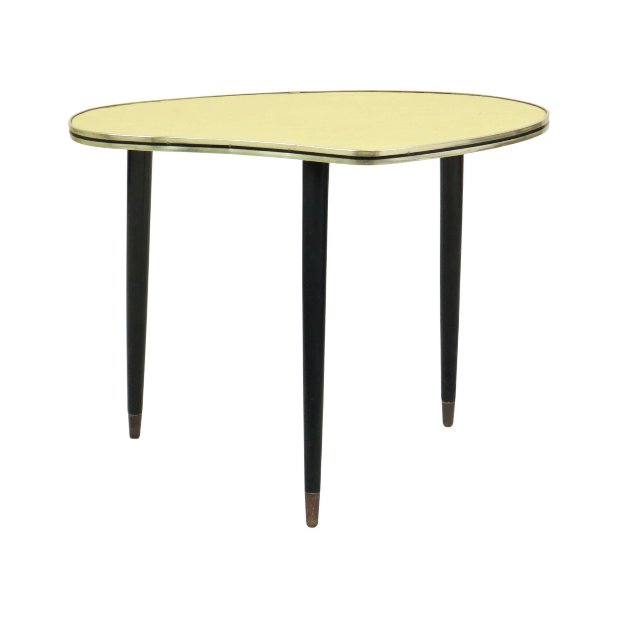 Table de plante rockabilly vintage années 1950 avec pieds coniques