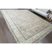 1970s Vintage Persian Handmade Wool Cotton Brown Area Rug 292x388