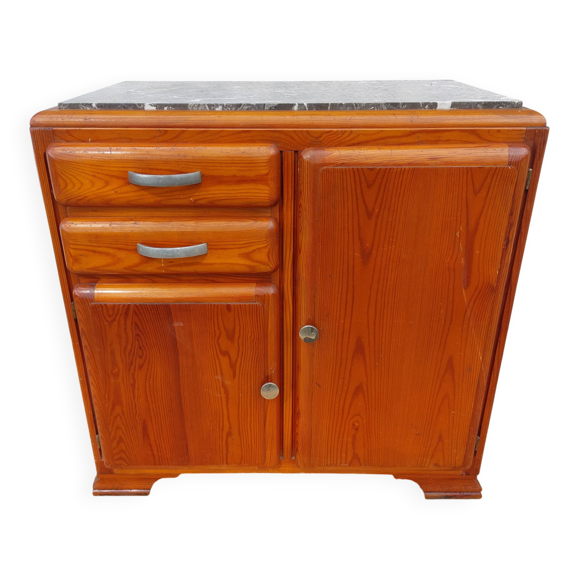 Mado buffet, marble top and asymmetrical doors.