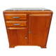 Mado buffet, marble top and asymmetrical doors.
