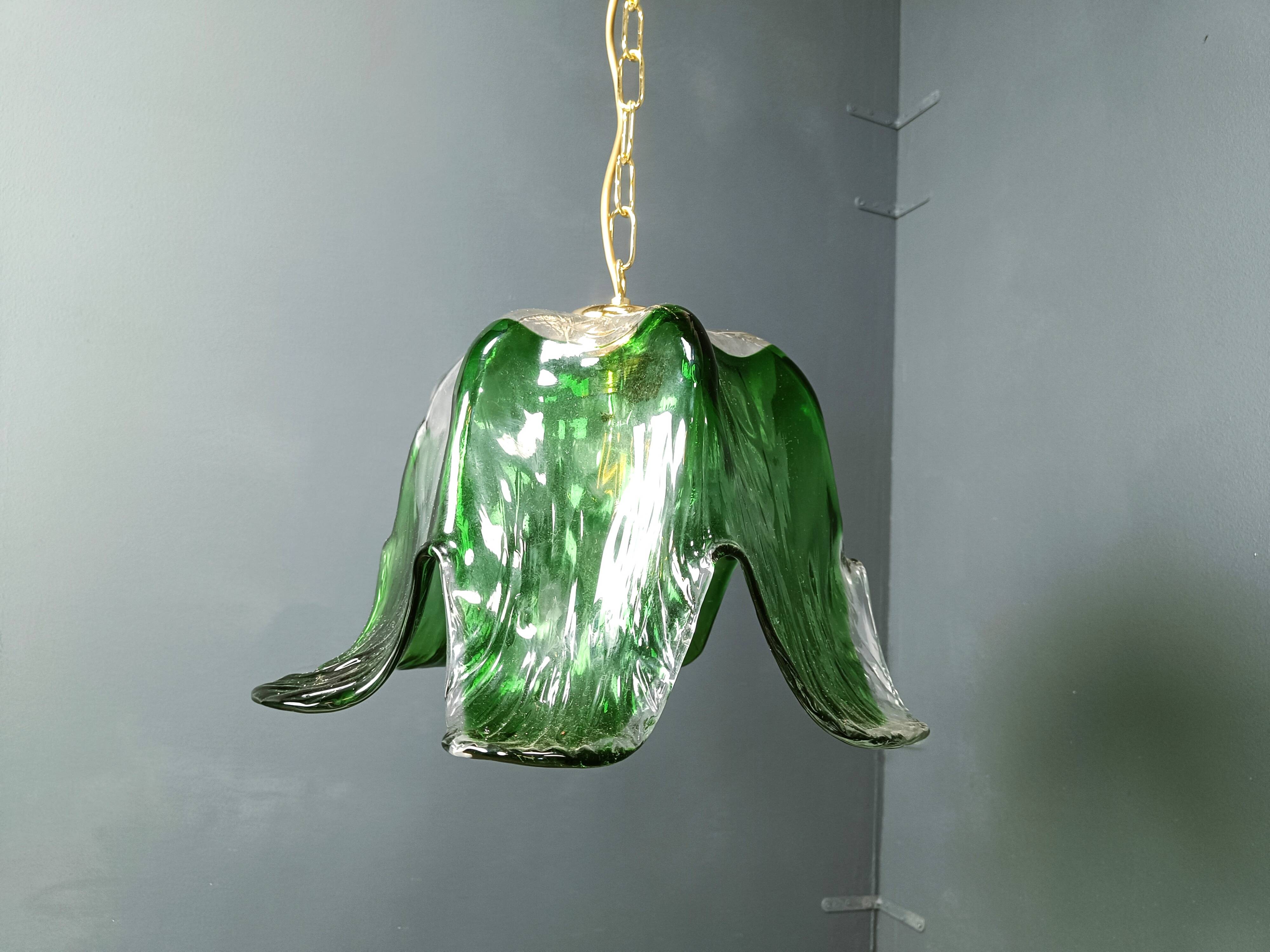 Vintage murano glass pendant light, for Mazzega, 1960s