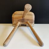 Raw wood stool