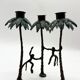 Chandelier "singe" en bronze patiné, 1970s