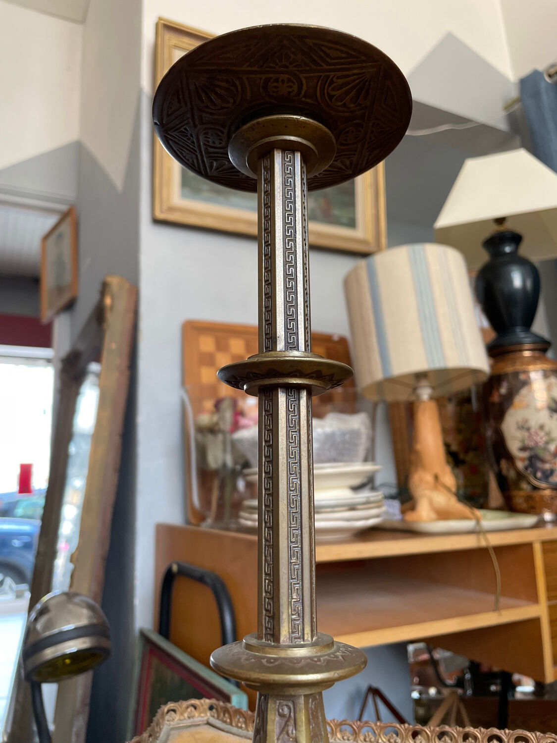 Bronze candle holder