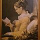 Vintage painting on cardboard