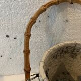 20th century enameled ceramic ice bucket