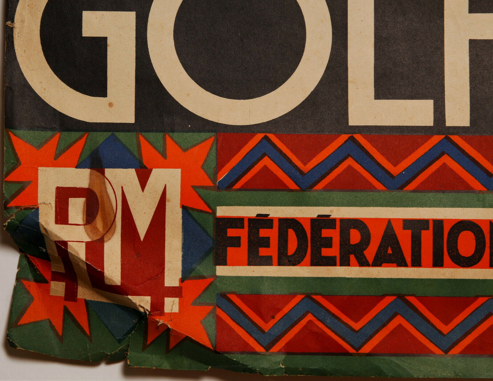 Affiche Roger Broders golf de la soukra Tunis plm Vaugirard 1932