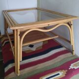 Table basse bambou et rotin