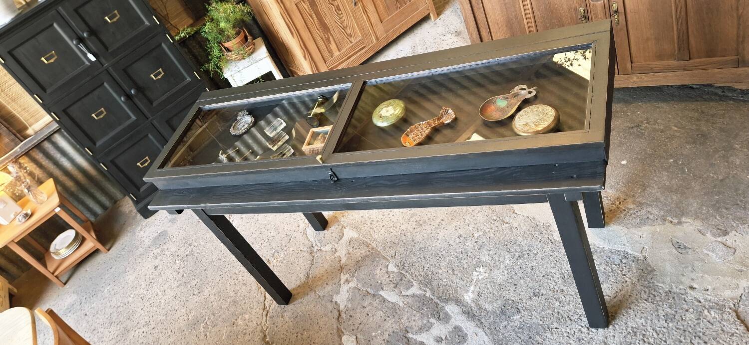 Antique display cabinet on legs