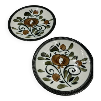 Lot de deux assiettes plate Boch Argenteuil