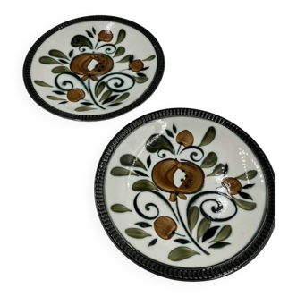 Set of two Boch Argenteuil flat plates
