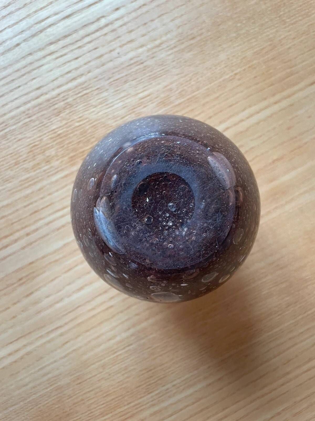 Small brown blown glass vintage vase