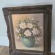 Old painting / oil painting by Mr. Weber (waber?) / flowers