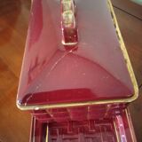 burgundy art deco box