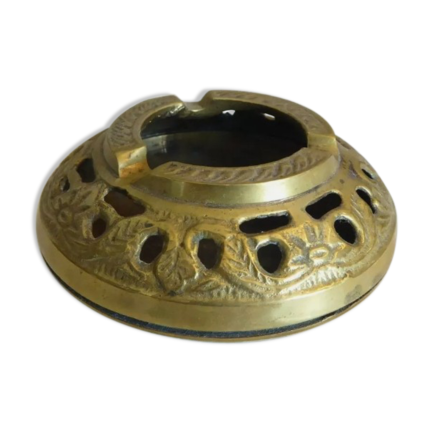Old bronze and brass ashtray