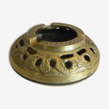 Old bronze and brass ashtray