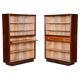 Bibliothèques Art Déco vintage en frêne et acajou, années 1940, ensemble de 2