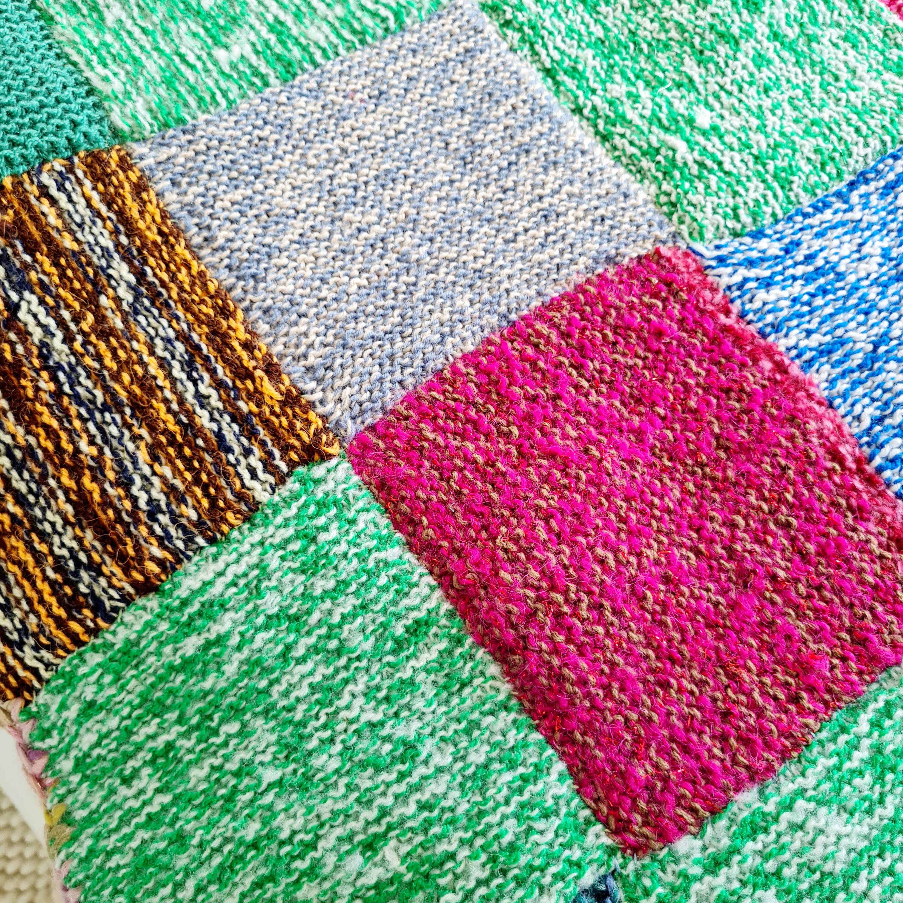 Vintage wool patchwork plaid