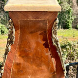 Pair of sleeves or columns in marquetry in the Louis XV style.