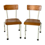 Pair of vintage school chairs