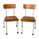 Pair of vintage school chairs