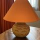 Barbotine earthenware lamp – 1980s – 20th century production
