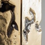 BRUTALIST BRONZE LAMP, DAVID MARSHALL, 1980s