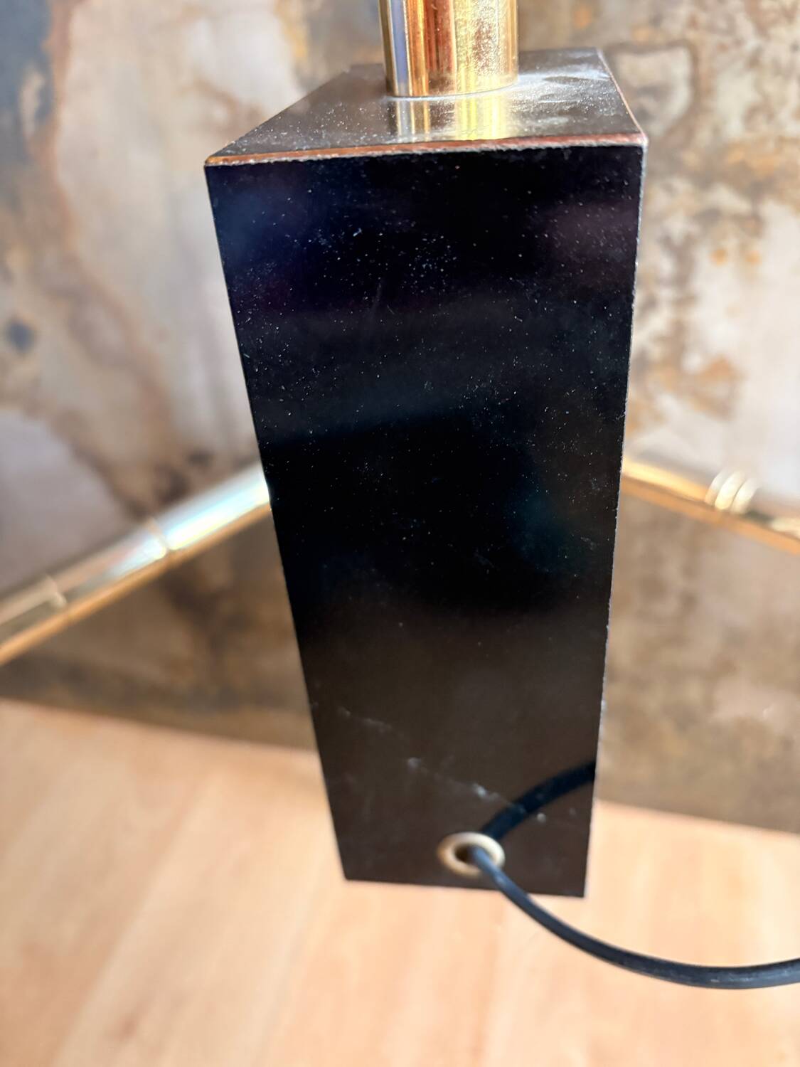 Lacquered lamp from the 1960s, "Le Dauphin" house.