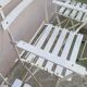 Series of 6 chairs and 1 folding armchair of iron garden bistro