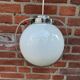 Art Deco suspension chrome and opaline 1950s