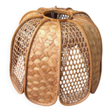 Rattan and wicker lampshade