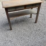 Antique console table, patinated wood