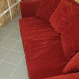 Art deco sofa in struck velvet