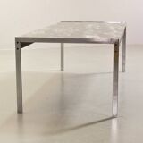 Kho Liangh Black Marble and Brushed Steel Coffee Table by Artifort 1960s