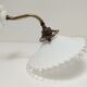 Opaline porcelain brass wall lamp early twentieth century