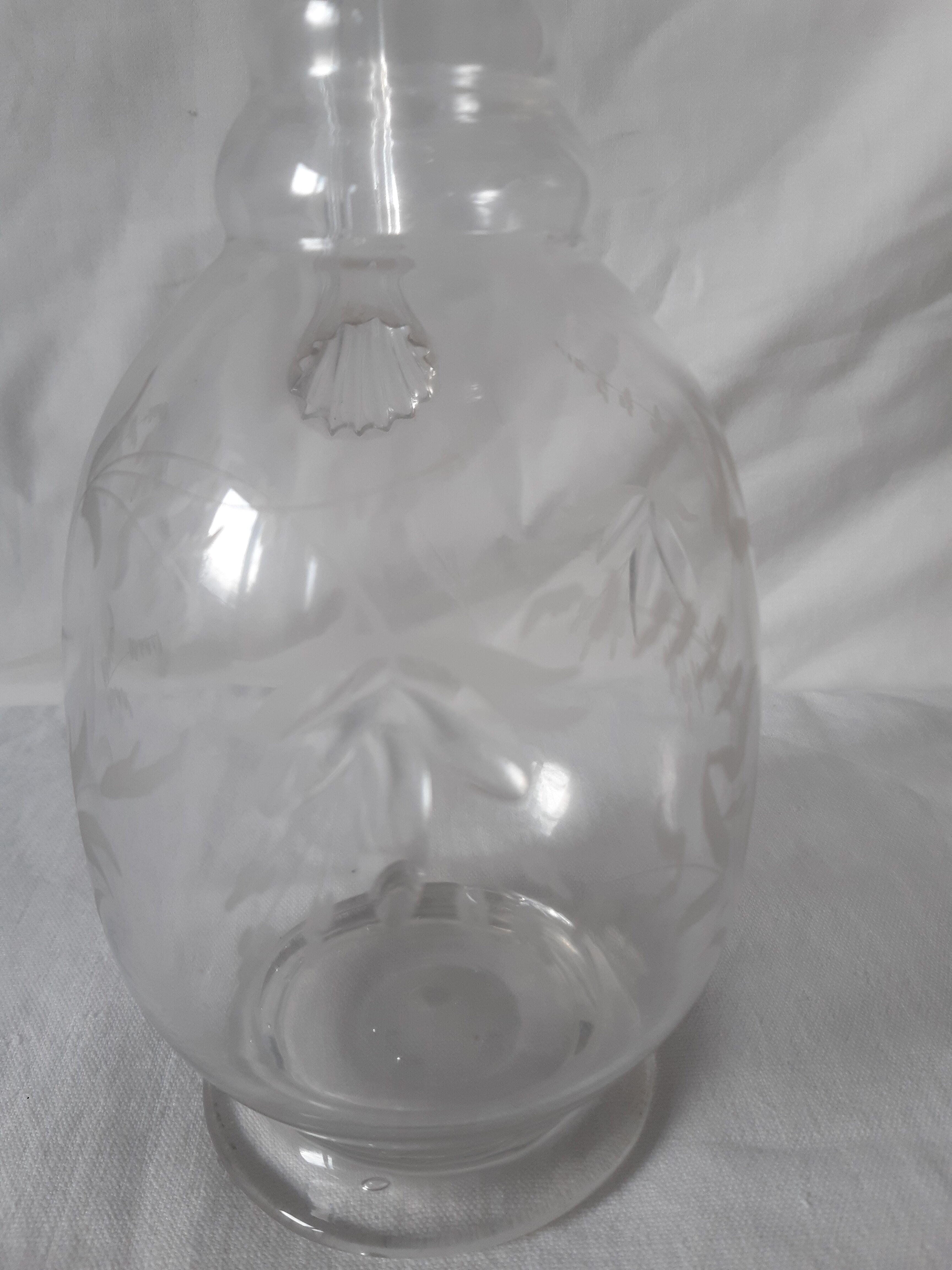 Engraved decanter