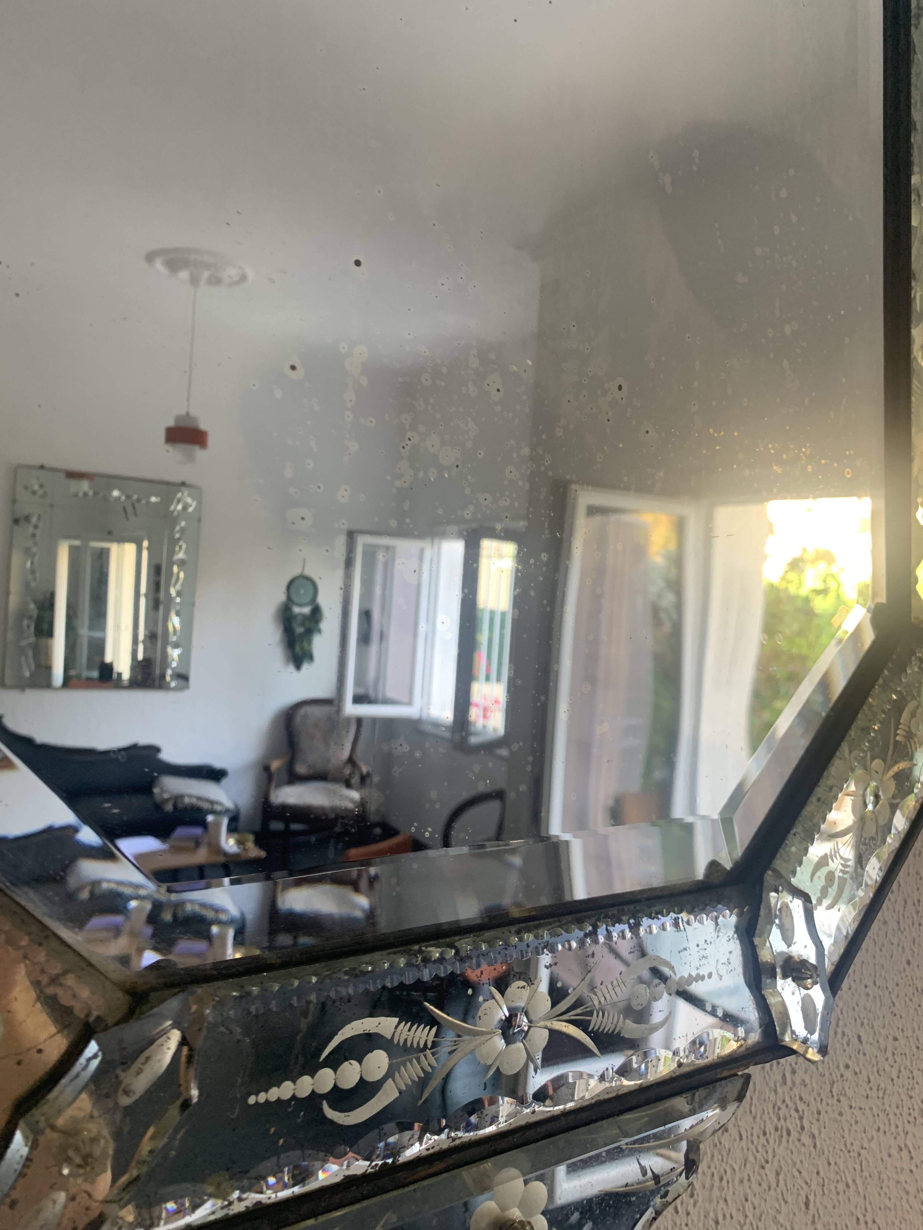 Venetian Murano mirror, late 19th century - 95 x 52 cm