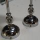 Pair of chrome wall lamps