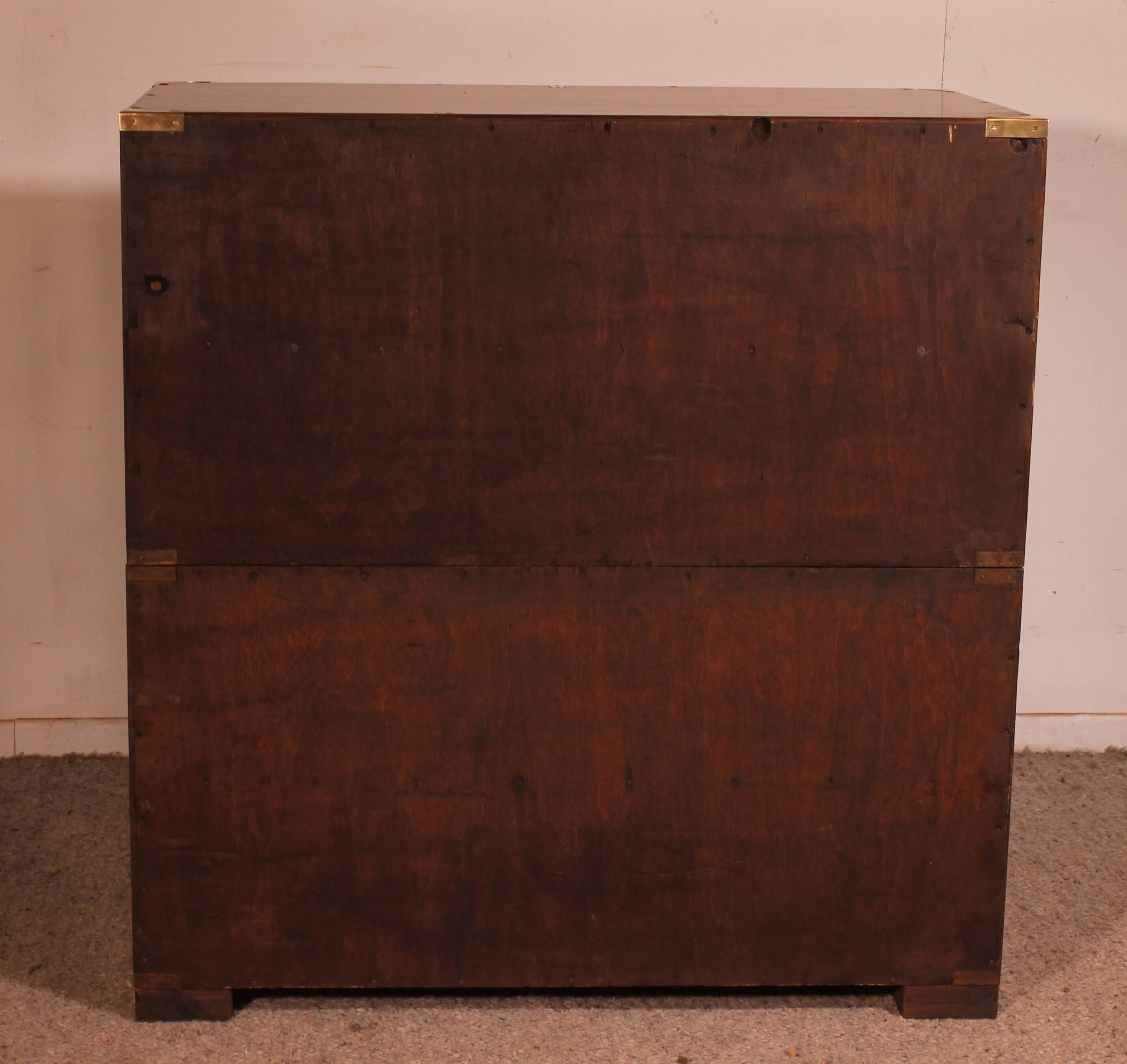 Commode Militaire Ou De Marine En Acajou blond-19° Siècle