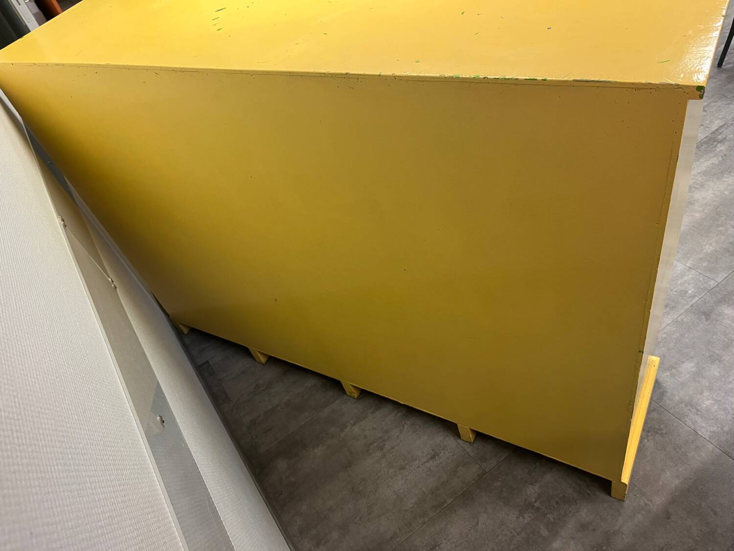 Old workshop furniture / wooden locker / sorting furniture / counter