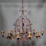 wrought iron chandelier medieval style